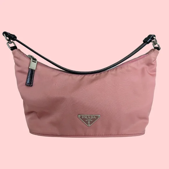 Prada Tessuto Sirio Nylon Mini Shoulder Bag Pink - Picture 3 of 13